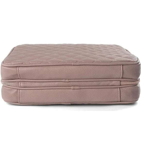 Leather Toiletry Travel Bag for Women - Large Cosmetic Size - Picture 3 of 11